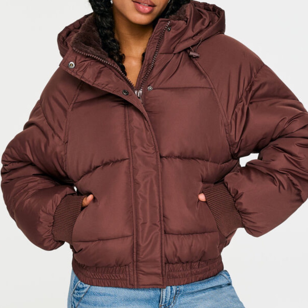 Oversized Brown Puffer Jacket